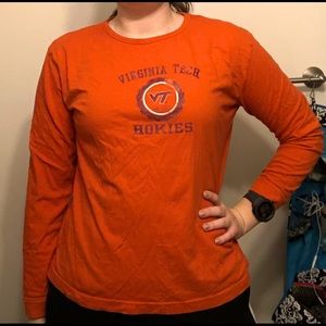 Orange Virginia Tech Cotton Long Sleeve Tee Shirt